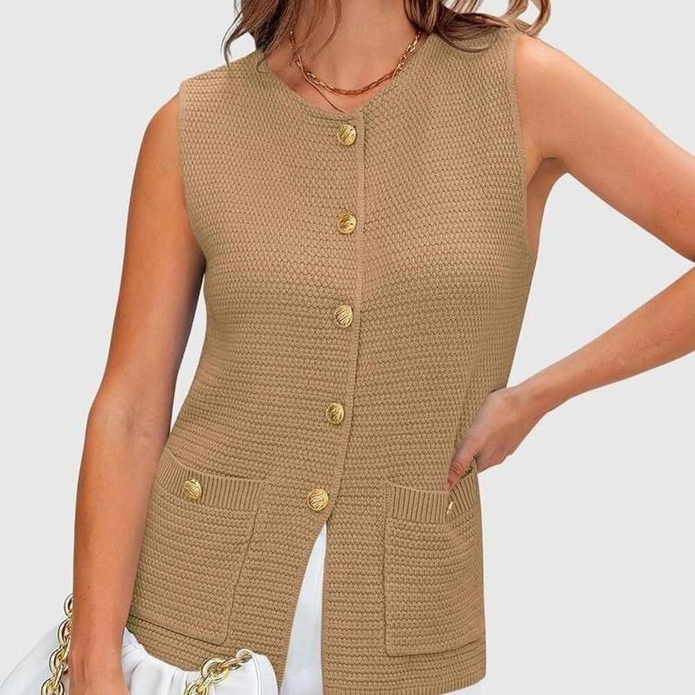 Brand new Prettygarden Women's Khaki Gilet